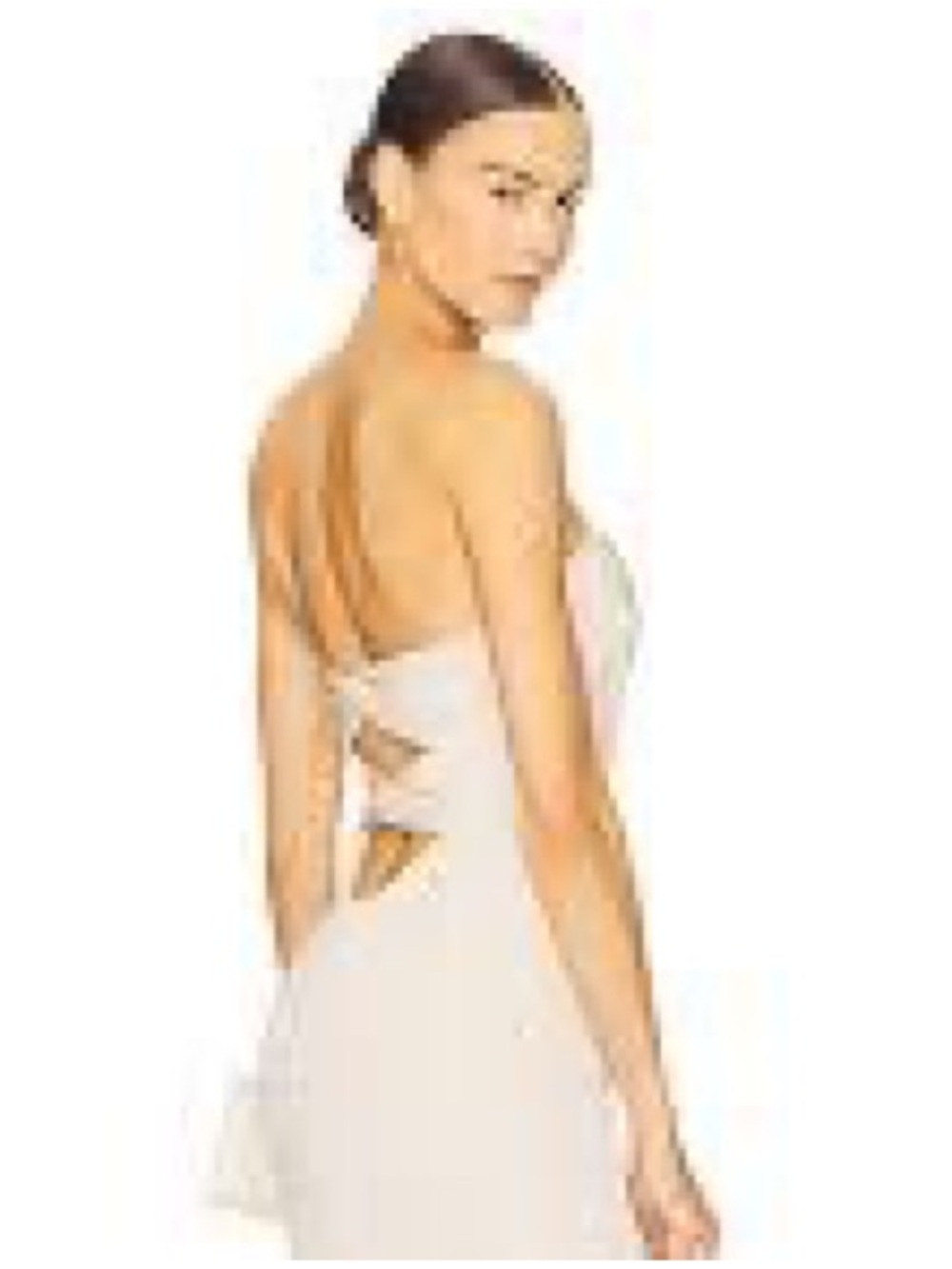 Katie May Cream Strapless Backless Evening Dress with Tie-Back